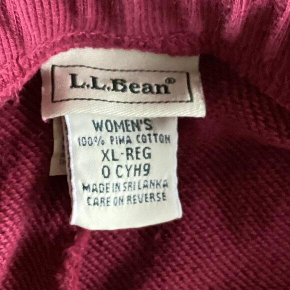 L.L.Bean Women's Sweatpants Size XL Regular Wide Leg Comfy Fit Warm Winter - Picture 8 of 8